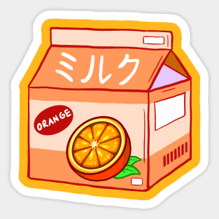 Orange Milk Sticker